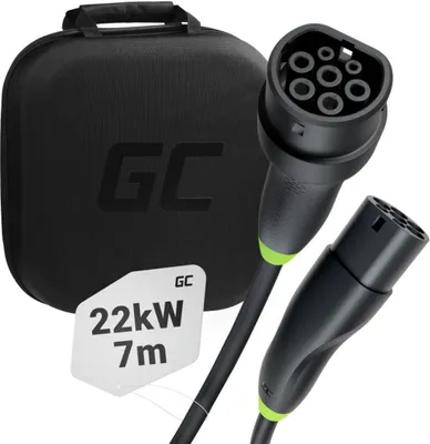 Produktbild von Green Cell EVKABGC02 Ladekabel für Elektrofahrzeuge Schwarz Typ 2 3 7 m