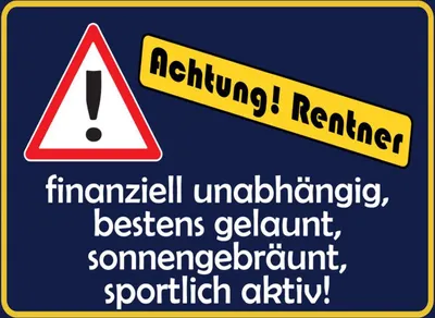 Produktbild von vianmo Holzschild 30x40 cm Achtung Rentner