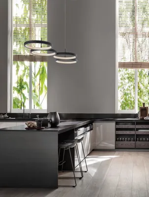 Produktbild von Nova Luce MAGNUS LED Pendelleuchte Schwarz 41W Warmweiss 84x32x120cm dimmbar 9248117