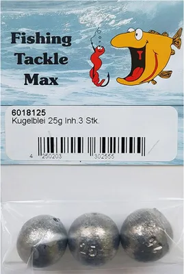 Produktbild von FTM Kugelblei - Angelgewicht, Gewicht / Inhalt:25g / 3 Stück