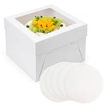Karton-Kuchenbox 30,5x30,5x20,3 cm, 5 Stück