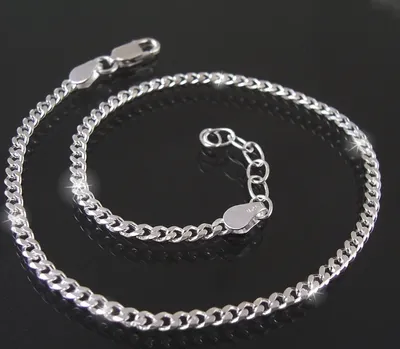 Produktbild von Fußkette Kette Panzerkette 925 Silber 2,8mm Niklarson 24-27cm 13528-24