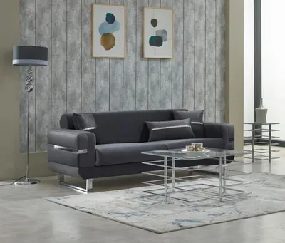Produktbild von Dreisitzer Stoffsofa Couch Luxus Polstersofa Sofa 3 Sitzer Grau Sofas