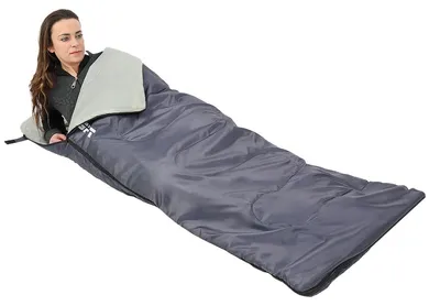 Produktbild von WANDERSCHLAFSACK LIGHT 200 x 70 cm GRAU ENERO CAMP