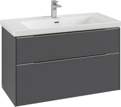 Produktbild von Villeroy & Boch Subway 3.0 Waschbeckenunterschrank, 2 Auszüge, 973x576x478mm, C57001VN