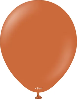 Produktbild von Retro Rust OrangeKalisan Luftballons, orange, 30 cm, 100 Stück.