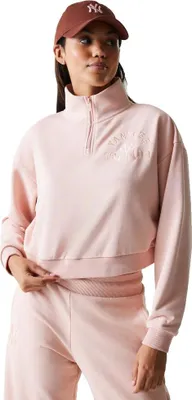 Produktbild von New Era Mlb Tonal Crop New York Yankees Halbreißverschluss-sweatshirt Rosa M Frau Rosa M