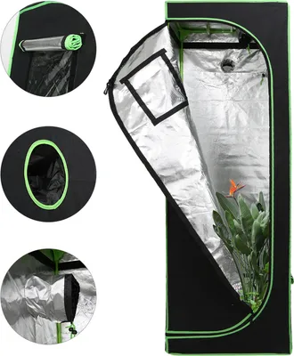 Obrázok produktu pre VINGO Growbox Pozorovacie okno Skleníkový pestovateľský stan Stan pre izbové rastliny 60*60*180 cm