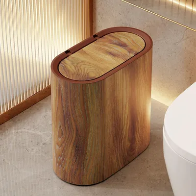 Immagine prodotto di Omgoods - Contenitore per rifiuti da 12 litri con coperchio, ideale per bagno e cucina