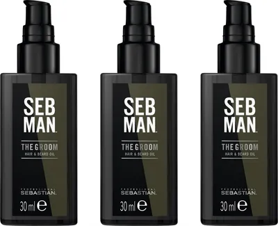 Produktbild von The Groom Hair&Beard Oil 3x30 ml
