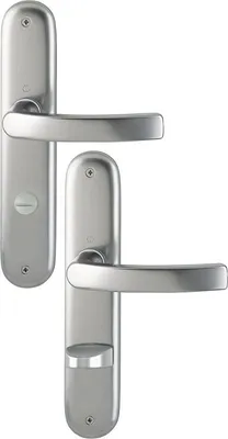 Produktbild von HOPPE Langschild-Garnitur Luxembourg Aluminium Stahl 199/273P - 1909339
