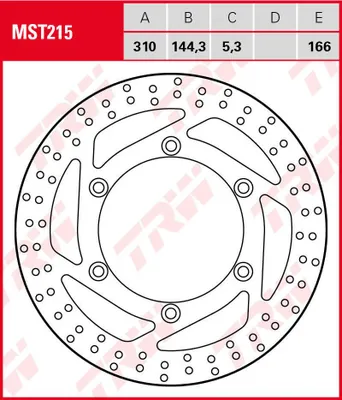 Produktbild von TRW Bremsscheibe MST215 vom Rotor MST215 starr