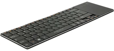 Produktbild von Delock Smart TV - Tastatur - mit Touchpad - kabellos - 2.4 GHz - Deutsch - Schwarz - retail