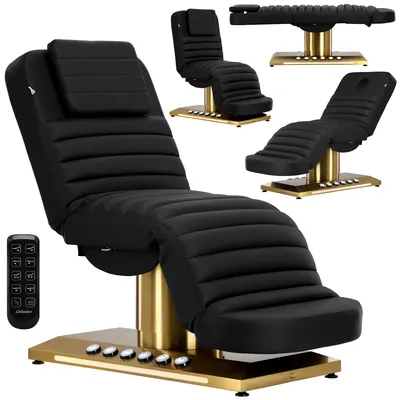 Immagine prodotto di Lettino da massaggio elettrico riscaldato da salone di bellezza pedicure regolabile controllo a pedale + telecomando 3 motori Max