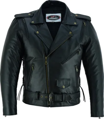 Produktbild von PROANTI Leder Motorradjacke Biker Jacke Sport Motorrad Chopper Lederjacke