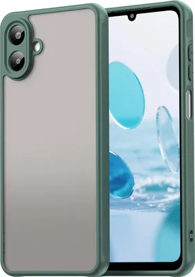 Image de Etui pour Samsung Galaxy A07, dos mat translucide avec protection de l'appareil photo, étui de protection antichoc Vert