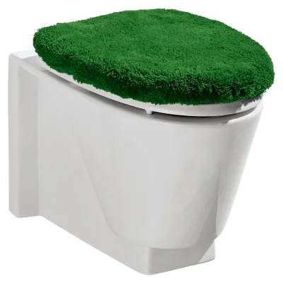 Produktbild von WC-Deckelbezug Veria in Grün mit Wellenmuster, Größe 47x50 cm