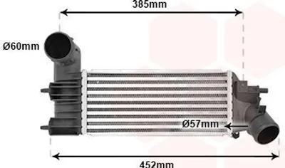 Produktbild von VAN WEZEL 40004204 Ladeluftkühler LLK passend für PEUGEOT 406 (8B) Turbo Intercooler