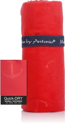 Produktbild von Unyqoos® Mikrofaser-Strand- & Badetuch 160 x 80 cm – ultraleicht, schnelltrocknend & hochabsorbierend, 252 g, kompakt mit elastischer Aufhängeschlaufe