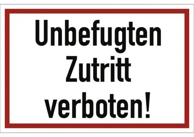 Produktbild von Dreifke® Schild Unbefugten Zutritt verboten!, Alu, 300x200 mm