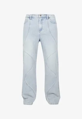Produktbild von Herrenjeans Karl Kani Og Wavy Baggy Workwear, hellblau gefärbt - Größe 36