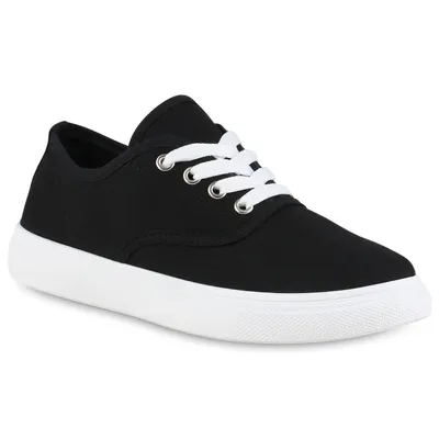 A single black sneaker with white laces and a white sole is shown against a white background.