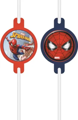 Image de Spiderman Crime Fighter 4 Trinkhalme