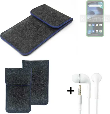 Produktbild von K-S-Trade Handy Schutz Hülle kompatibel mit Blackview BV5200 Pro Schutzhülle Handyhülle Filztasche Pouch Tasche Case Sleeve Filzhülle dunkelgrau,