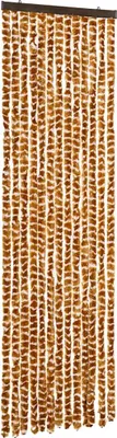 Obrázek produktu pro vidaXL Záclona Fly okrová a bílá 56x200 cm žinylka