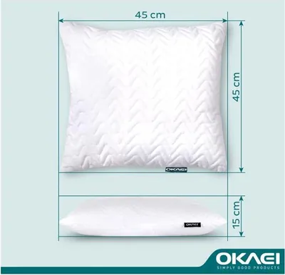 Produktbild von Okaei Kopfkissen 45 x 45 2er Set Superweiches Kissen Set Allergiker Kopfkissen