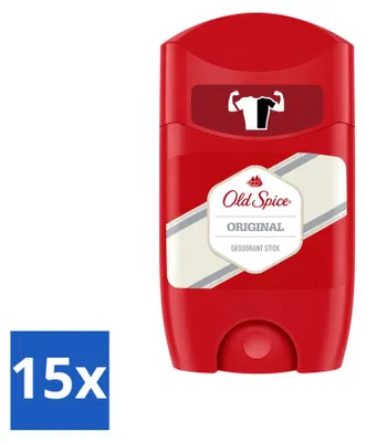 Productafbeelding van 15 x Old Spice High Endurance Deodorant Stick Original - 50 g - Voordeelverpakking - 15 stuks