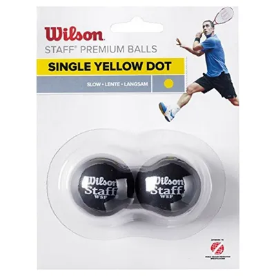 Produktbild von Wilson Staff Squash 2 Ball Gelb DOT