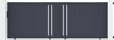 Produktbild von Schiebetor 4m GIONA H.140 graues Aluminium