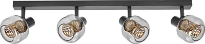 Zdjęcie produktu dla OSRAM DECOR Spot Firefly lampa ścienna, 4x2,8W, E14, 1000lm, 2700K, ciepła biel, ściemnialna, IP20, metal/szkło, czarna, LED w zestawie i wymienne