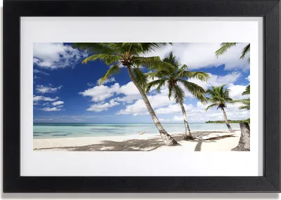 Produktbild von Bild 30x20 MDF-Rahmen Wandkunst Seaside Palm Beach Landschaft