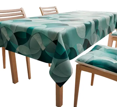 Tischdecke Baumwolle Kreise Beige 140x180 cm