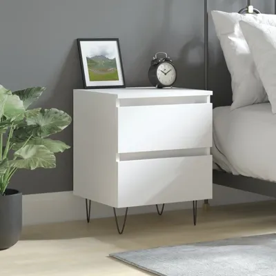 Zdjęcie produktu dla vidaXL Stolik nocny biały 40x35x50 cm materiał drewnopochodny