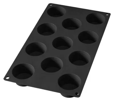 Produktbild von Lékué 880889, Muffin mould, Rechteckig, 0,05 l, -60 °C, Schwarz, Silikon
