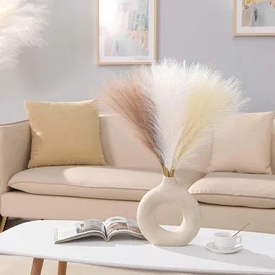 Immagine prodotto di Fiori artificiali di erba della pampa, 55 cm, 30 pezzi, Pluizig, plastica, decorazione per il soggiorno