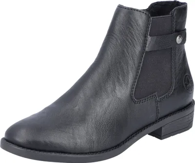 Produktbild von Rieker Damen Stiefelette Chelsea Boot Elastikeinsatz 73674, Größe:39 EU, Farbe:Schwarz