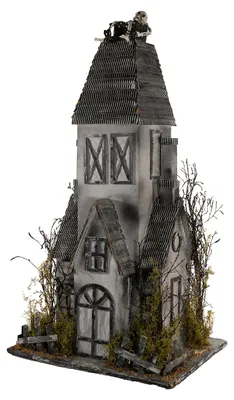 Produktbild von Unheimliches Geisterhaus mit Beleuchtung 95 x 53 x 43 cm, KI-generiertes Bild