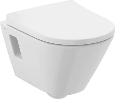 Produktbild von VIGOUR DERBY V3 Kompakt Wand-WC-Set kurze Ausladung 48 cm spülrandlos offene Befestigung PflegetectPLUS Beschichtung WC-Sitz mit Absenkautomatik + Schallschutz