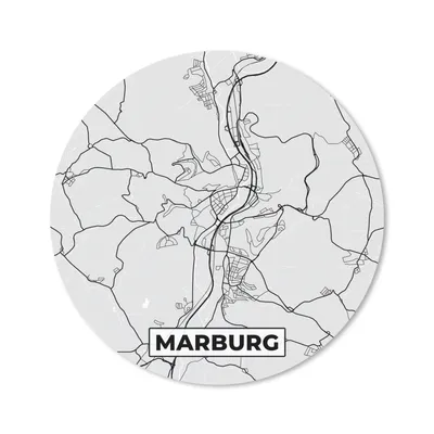 Produktbild von MuchoWow® Mauspad Mousepad Stadtplan - Karte - Marburg - Deutschland 20x20 cm - Mousepads - Maus Mat - Pad - Mausunterlage - Schreibtischmatte