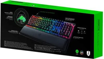 Obrázok produktu pre Razer BlackWidow V3 Pro, Káblový a bezdrôtový, USB + RF Wireless + Bluetooth, Mechanický spínač kláves, QWERTY, RGB LED, Čierna