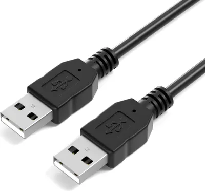Two USB A to USB A cables are shown on a white background.