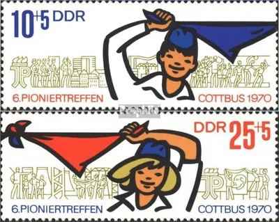 Produktbild von Briefmarken DDR 1970 Mi 1596-1597 (kompl.Ausgabe) postfrisch Pioniertreffen