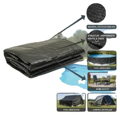 Image de Couverture solaire pour piscine, diamètre 250 cm, épaisseur 110 μm, film en PE à bulles résistant, réduit l'évaporation, compatible avec les piscines hors sol