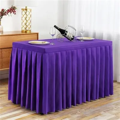 Produktbild von Rechteckige Tischdecke zum Schutz der Tischoberfläche für Konferenztische im Büro, Anmeldetische, Aktivitäten und Besprechungen (Dunkellila)