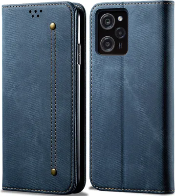 Produktbild von Xiaomi Poco X5 Pro Hülle, Leder Brieftasche Flip Bookstyle Schutzhülle mit Standfunktion für Xiaomi Poco X5 Pro / Redmi Note 12 Pro Speed Blau