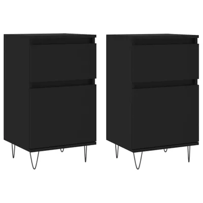 Produktbild von Sideboards 2 Stk. Schwarz 40x35x70 cm Holzwerkstoff